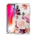 Produktbild iLiebe iPhone X Hülle, iPhone XS Schutzhülle Transparent Weiche Silikon Handyhülle TPU Handy Tasche Premium Kratzfest Kreative Motiv Muster Clear Backcover Schutz für Apple iPhone X/XSViolett