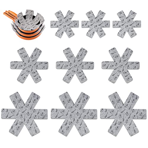 Protection Casseroles, Protège-Poêle en Feutre, 3 Tailles Poele Protection, Poêle Poêles Protection Casseroles, Protection de Séparateurs Poêles, Protections de casseroles Anti-Rayures