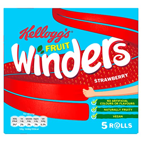 Kelloggs Fruit Winders Strawberry Snack 5 x 17g