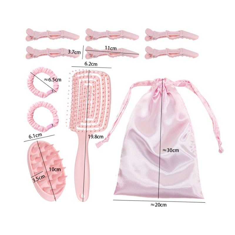 Loose Comb with Drawstring Bag Elastic Hair Band Styling Set
