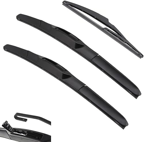 Escobillas de limpiaparabrisas delantero y trasero compatibles con Suzuki Swift Hatchback RS413 RS413D RS415 2004-2010 Sport RS416 parabrisas de