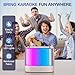 TAEMVV Mini Karaoke Machine for Kids with 2 Wireless Microphones, Portable Bluetooth Speaker & LED Lights, Birthday Gift Toy for Girls and Boys Ages 3–12+ (White)