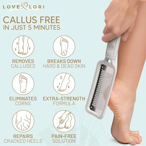 image for LOVE, LORI Professional Foot Scrubber Dead Skin Remover Kit - Foot Fil