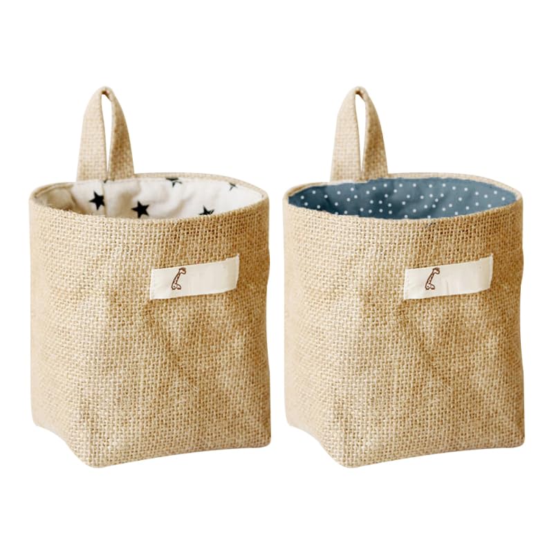 Panier de rangement mural en lin pour optimiser votre garde-robe