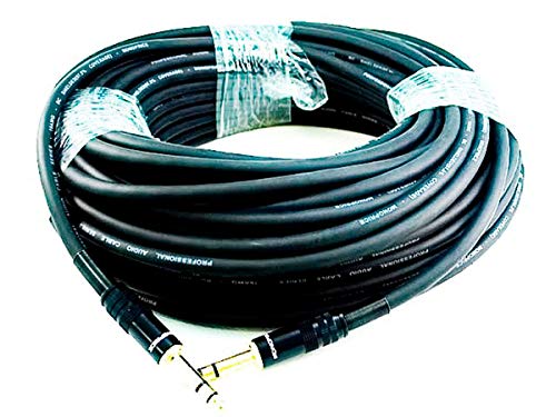 Image of Monoprice 1 /4-Inch TRS Male to Male Cable - 35 Feet - Black, 16AWG, Gold Plated - Premier Series