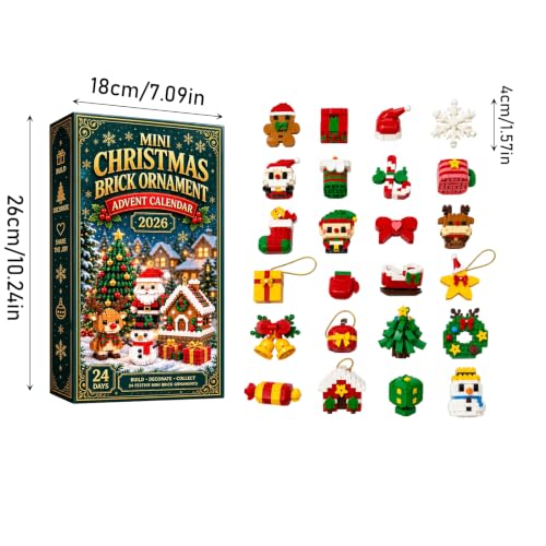 24-Day Mini Christmas Brick Ornament Advent Calendar DIY Christmas Ornament - image 4