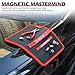TOOLEAGUE 3Pcs Magnetic Tool Mat with 25Lb Telescoping Magnetic Pickup Pen,3 Different Size Parts Tool Holder Pad for Organizing Mechanic Wrench Screw Bolts Nuts and Other Small Metal Parts