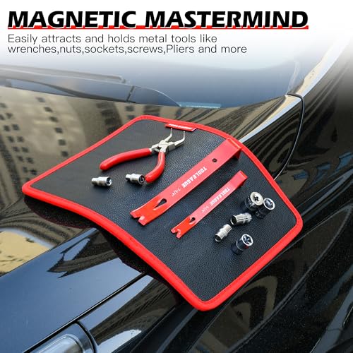 Image of TOOLEAGUE 1Pc Magnetic Tool Mat with 25Lb Telescoping Magnetic Pickup Pen