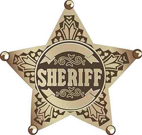 Magnet Sheriff Police Pattern Star Emblem Sign Window Truck Car Vinyl Flexible Magnet Magnetic Bumper Sticker 5