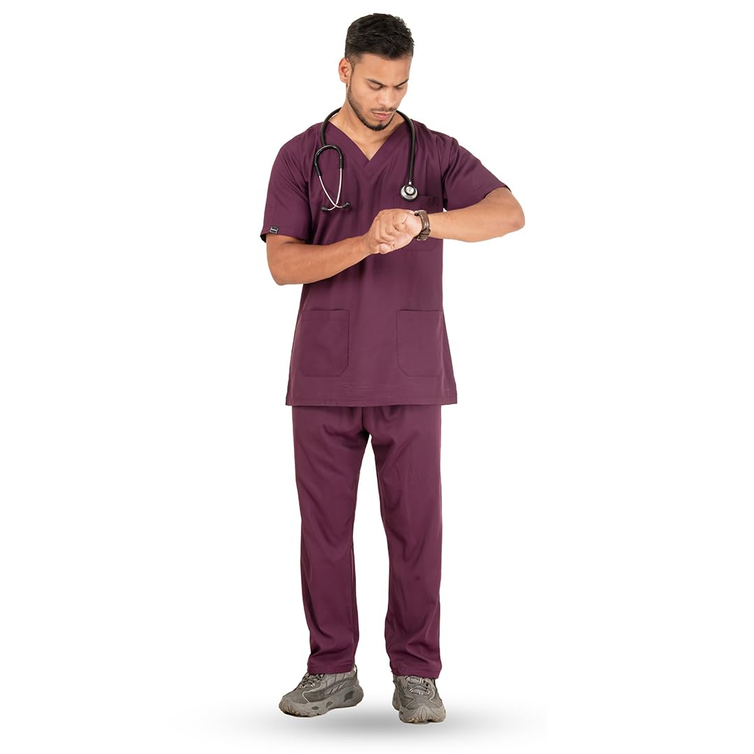 MedWear Classic Scrub for Men | Half Sleeves | Comfort Fit | V-neck | Top&Bottom | Doctors, Nurses & Medical Students |… (B0D637JMDK) Amazon Price History, Amazon Price Tracker