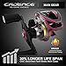 Cadence CB5 Baitcasting Reels Lightweight Graphite Frame Fishing Reels with 8 Corrosion Resistant Bearings Baitcaster Reels Carbon Fiber Drag Baitcast Reels with 6.6:1 Gear Ratio Casting (CB5R-L66)