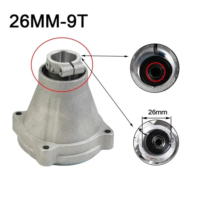 2 x wał 9 zębów, 26 mm rura łącząca część płyty do silnika 43CC 52CC, GX35, pasuje do bocznego noża szczotki Tri