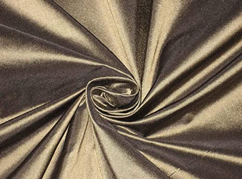 Taffetas 100 % pure soie marron écorce largeur 137,2 cm tissu au mètre TAF#23