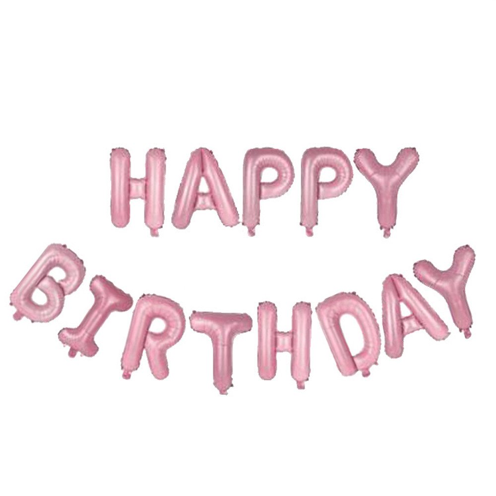 Home Decor CHENGZ Large Happy Birthday/Party Self Inflating Balloon Banner Bunting Party