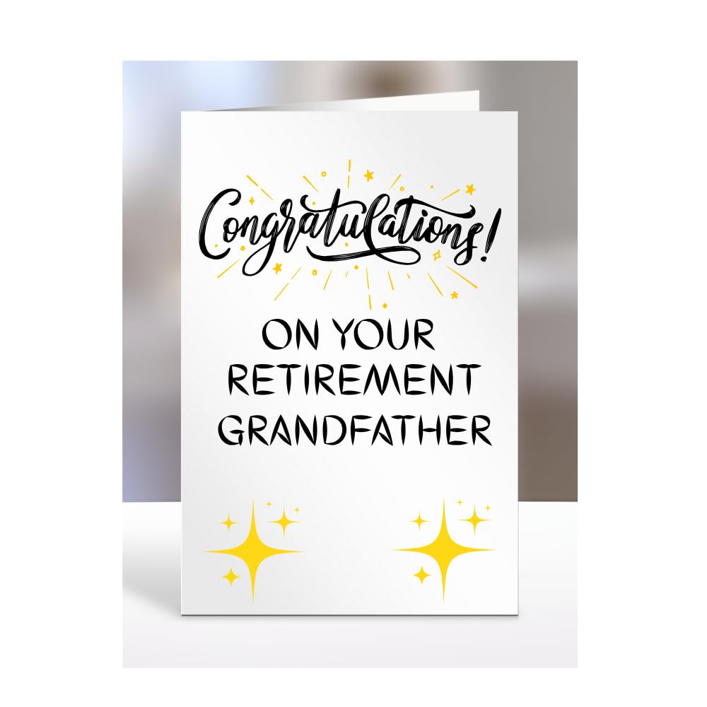 Congratulations on your retirement Grandfather Card, Gifts for Men, Women, Presents for Retired Man, Woman or Person, Greetings Card, Retire, A5-124_102 โ image 1
