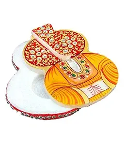 Anticia Marble Ganesh Kumkum Chopda for Roli Chawal (Rice) Puja Article ANMA2014