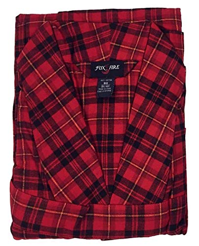 Big and Tall 100% Cotton Super Soft Traditional Flannel Plaid Robes in Assorted Classic Plaids to 6X Tall and 8X Big (Assorted Classic Plaids, 1X-2X)