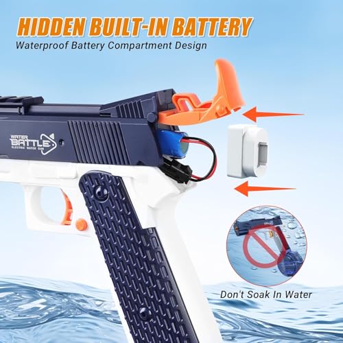 Image of Storio Rechargeable Electric Battery Operated Holi Pichkari Water Gun Toy for Kids | Desert Burst with Drum & Cartridge| Upto 30Ft Shooting Range| High Pressure Mechanism,Water Gun Toy for Holi