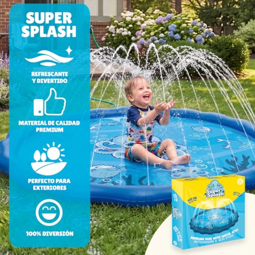 Alfombra con chorros de agua para combatir el calor infantil 2