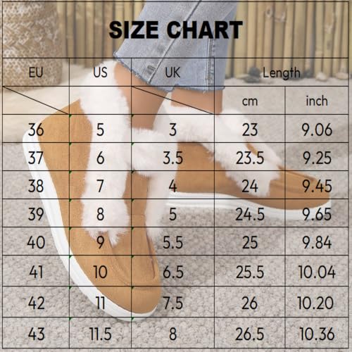 Pubyfun Senior Comfy Winter Ankle Boots Women, Ladies Warm and Comfortable Casual Snow Boots, Women Winter Snow Boots, Fur Lined Warm Slip on Boots2