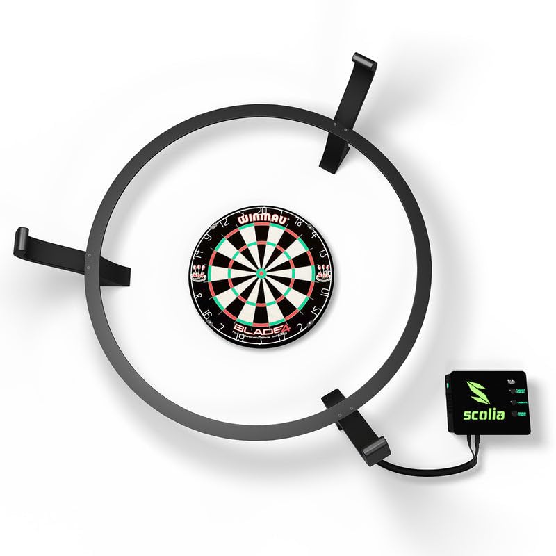 Scolia Automatic Darts Scoring Systems for Steel Tip Darts: Play Games & Tournaments Online or in-Person with Reliable Automated Chalking & Calling