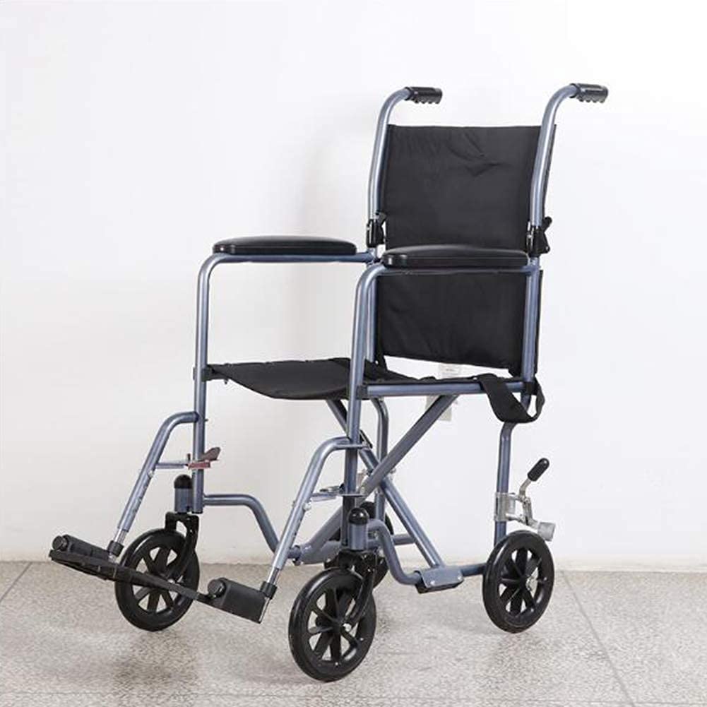 Chodzik dla seniorów Składany aluminiowy wózek inwalidzki wspomagający chodzenie, chodzik na 4 koła, składany transport, łatwy dla opiekuna, do pchania chodzika z dwoma hamulcami, Dur