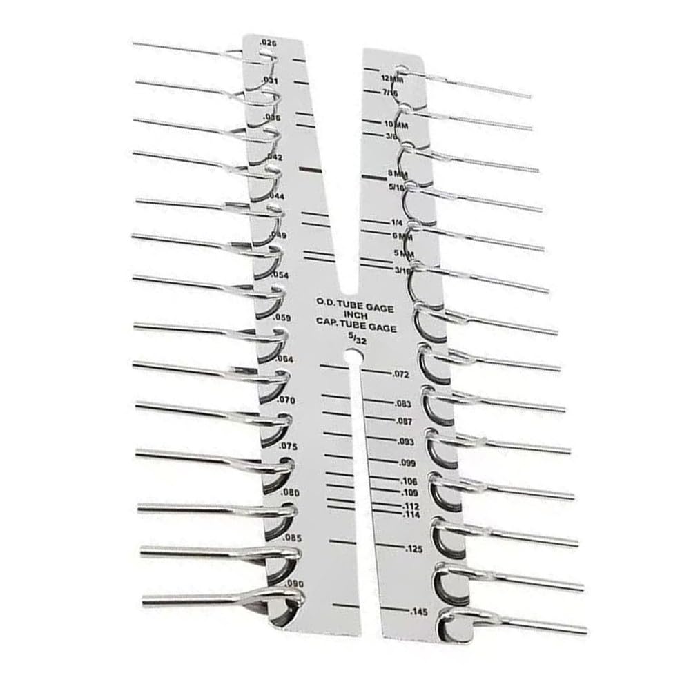 CT1101 - Calibro per tubo capillare in acciaio inox, misura diametri interni ed esterni, metrico e (0,007 mm-12 mm)
