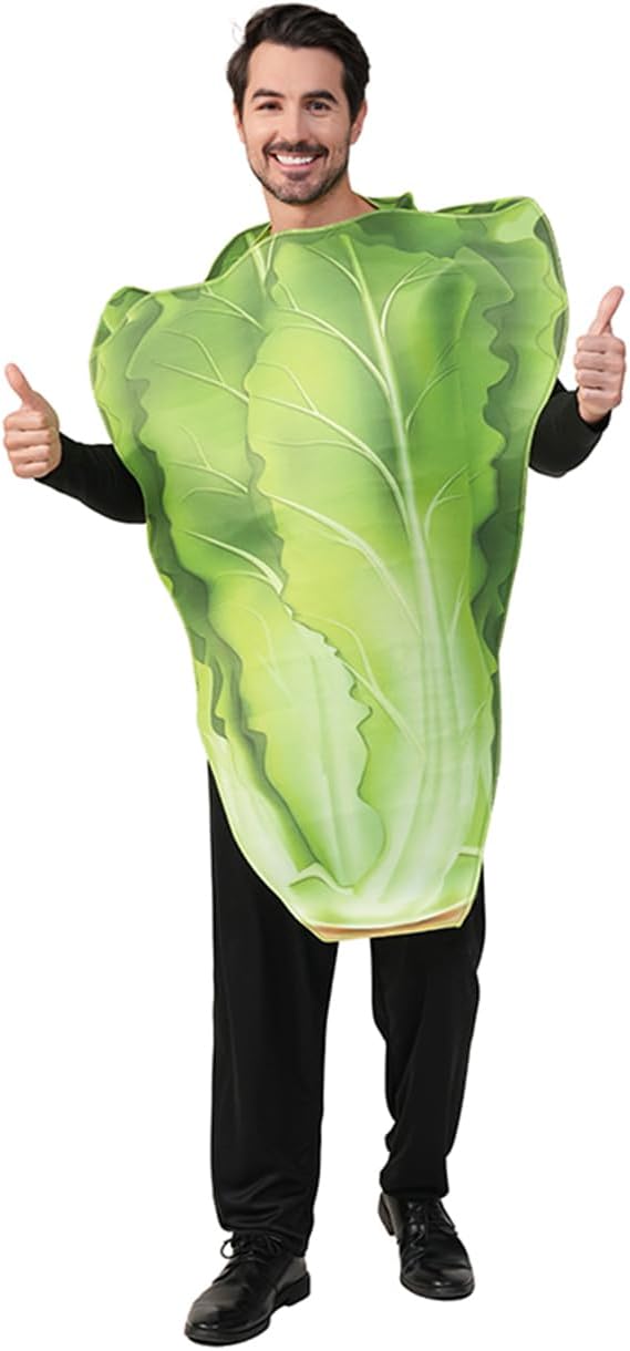 DSPLAY Lettuce Costume for Adult Couples Vegetable Food Costume - Image 2