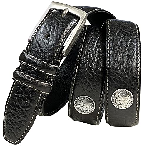 Men's Belt Genuine Leather Casual Dress Belt, Assembled in the U.S - Multi-Style Options