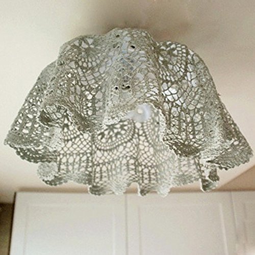 Laivigo New Handmade Crochet Lace Round Table Cloth Doilies Doily,24 Inch,White