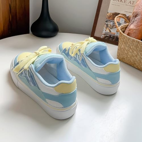 Women's Colorful Platform Sneakers Comfortable Y2K Cute Sneakers Non Slip Low Top Casual Walking Shoes4