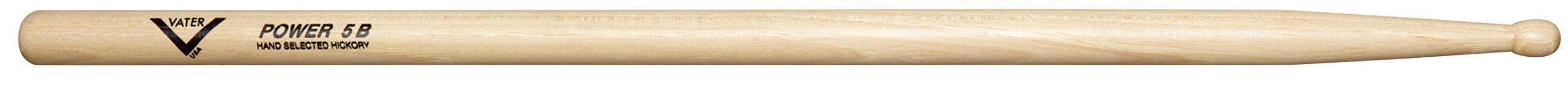 Bacchette di Vater VS3PP5BW - 5B Power - Serie di Hickory Americano - Punta di legno - Confezione da 3 paia