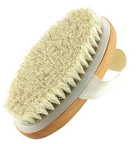 BingDi お風呂用の馬毛ボディブラシ 100%馬毛製 取っ手がない 手足洗いやすい 美肌効果 女性向け