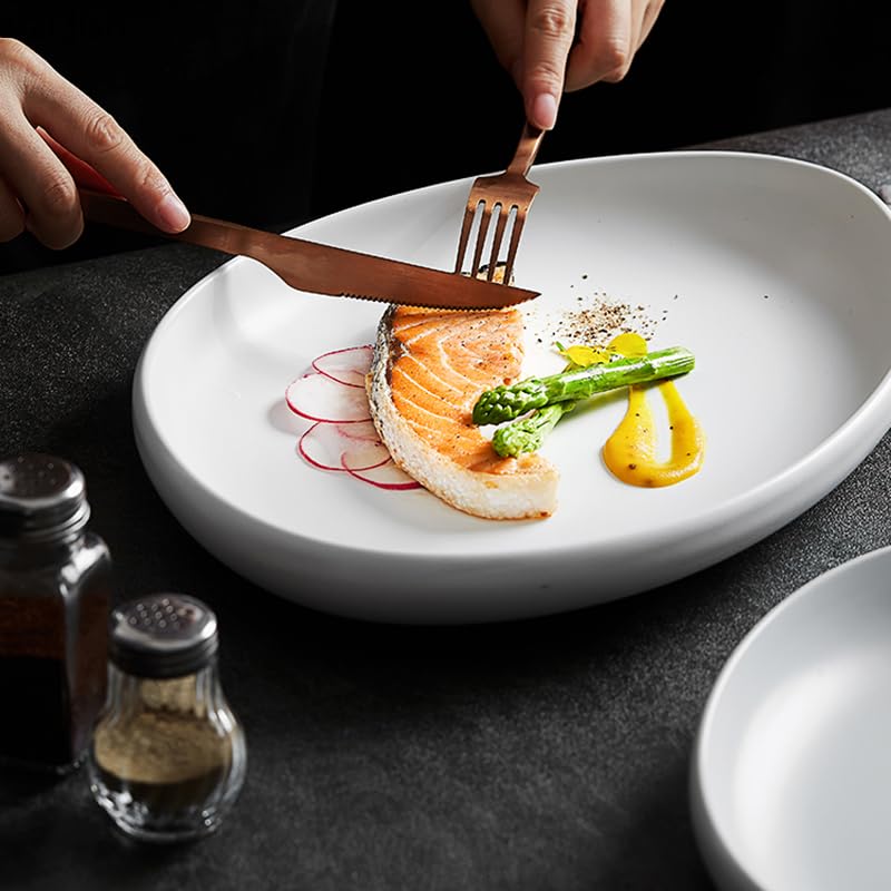 Talerz na przekąski ceramiczny talerz obiadowy talerz do gotowania przekąska taca deserowa kreatywny hotel restauracja zastawa stołowa makaron stek talerz deserowy