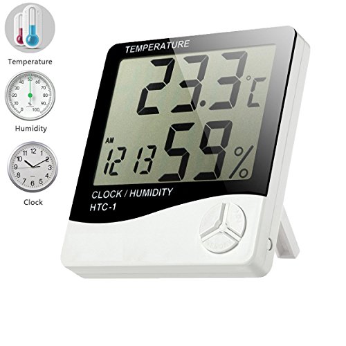 TopoGrow Digital Humidity Monitor with Indoor Thermometer Hygrometer Gauge Indicator with Lock, Wireless for Grow Tent Indoor Plant Growing (Humidity Monitor)