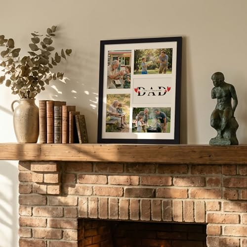 Image of upsimples 11x14 Collage Frames, 5 Picture Frame 4x6, Black, 1 Pack | Fit 5 4x6 or 11x14 Photo, Picture Frames Collage Wall Decor, For Hallway Entryway Bedroom Living Room