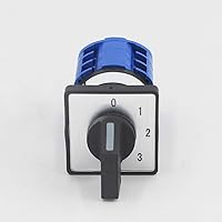 Vista 4 de Interruptor selector de cambio universal, interruptor de transferencia de potencia, 4 posiciones 12 terminales, LW26-10/3 0-3 380V 10A Motor