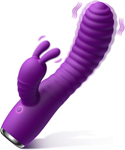 Vibrador de conejo para estimulación del clítoris del punto G, potente consolador con 10 vibraciones y función de calentamiento, juguete sexual