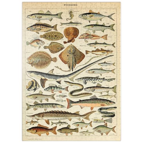 MyPuzzle Peixes para todos, cartaz de arte de época, Adolphe Millot - Premium 500 peças puzzle - coleção especial MyPuzzle de Havana Puzzle Company