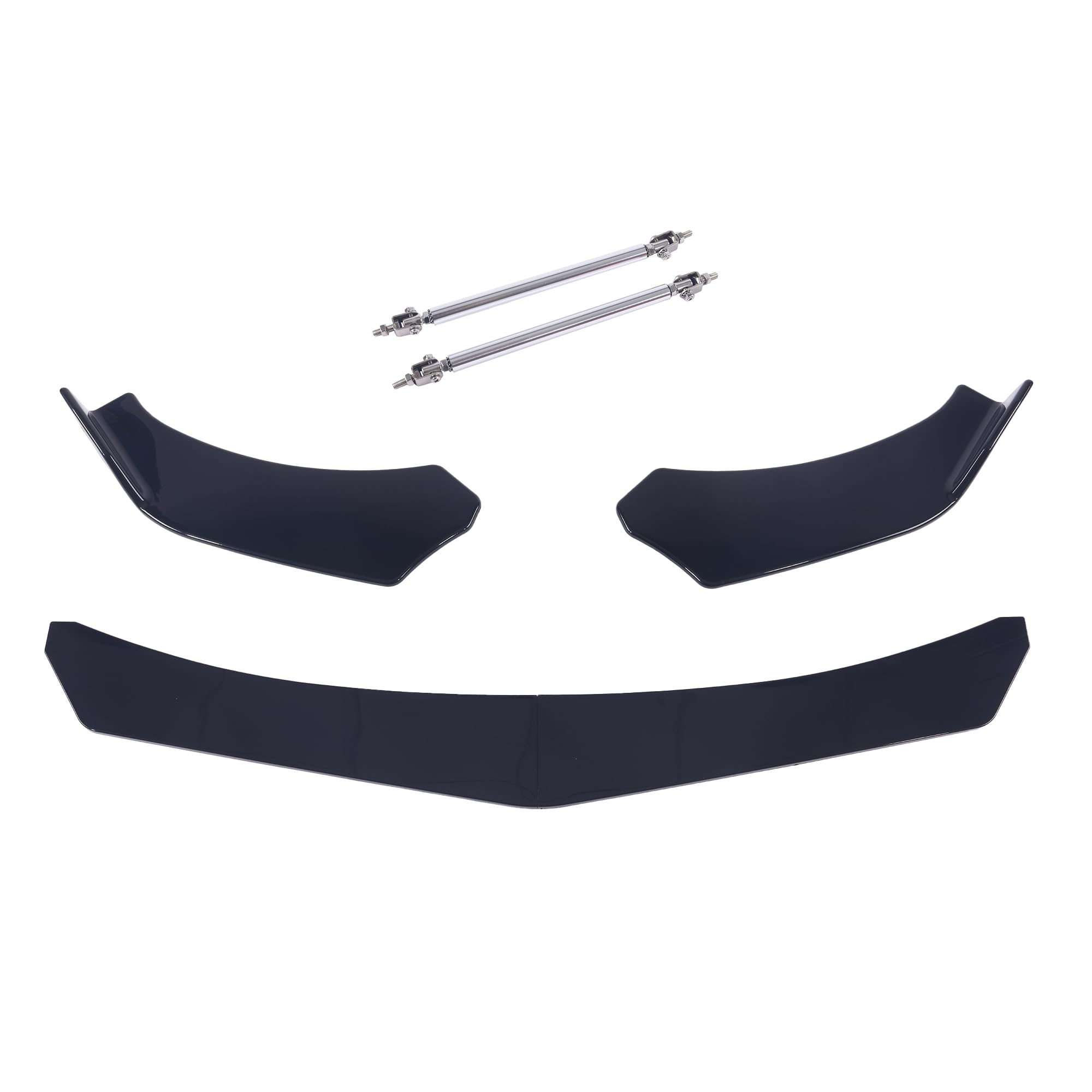 Universal Glossy Black Front Bumper Lip Splitter Spoiler