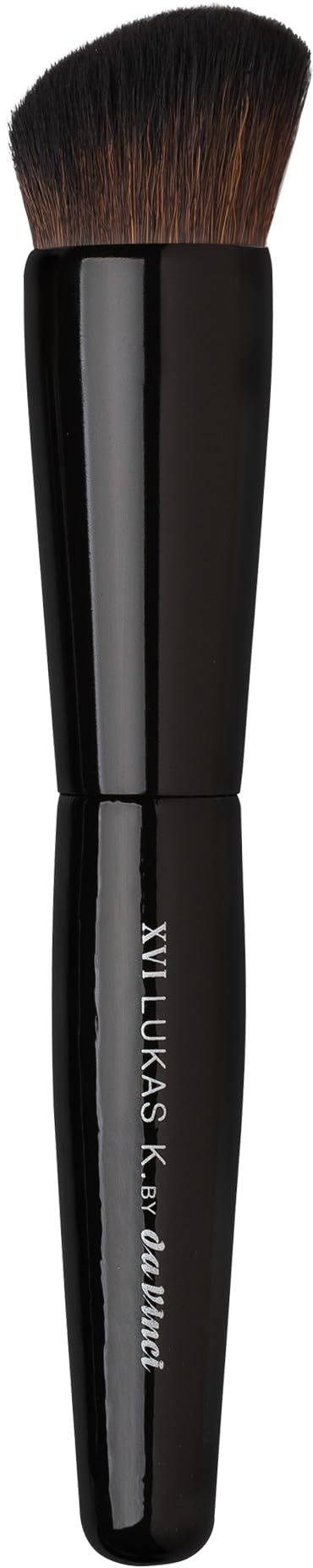 Airbrush-Foundationpinsel Nr. XVI, LUKAS K. by da Vinci, vegane wellige Kunstfasern, schwarze Metallzwinge, Holzstiel, perfektes Finish, Foundation & Creme, Handmade in Germany, Größe 0