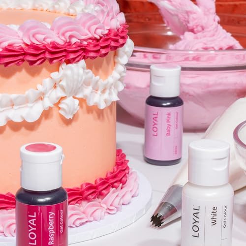Image of Loyal Gel Food Coloring | Vibrant Color for Buttercream, Fondant, Royal Icing, Gum Paste, Marzipan and Cake Batter | Gel-Based Concentrated Food Dye - 20ml Baby Pink
