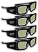 4 Pack eDimensional Rechargeable 3D Glasses Compatible with Samsung 2011-16 Bluetooth 3D TV’s