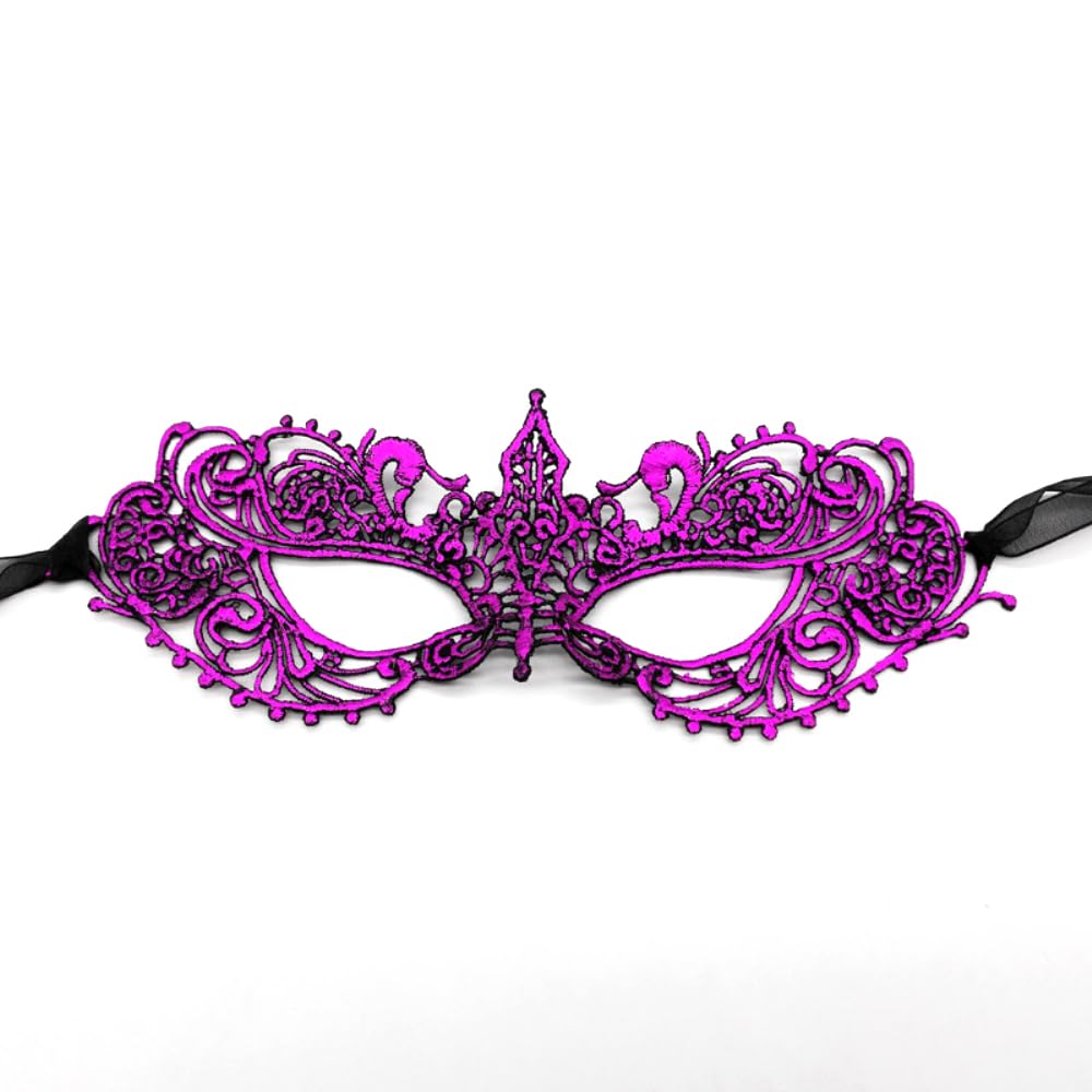 Masquerade Mask - Sexy Lace Masks for Venetian Masquerade, Ball, Carnival, Costume Party, Cosplay & Party - Purple