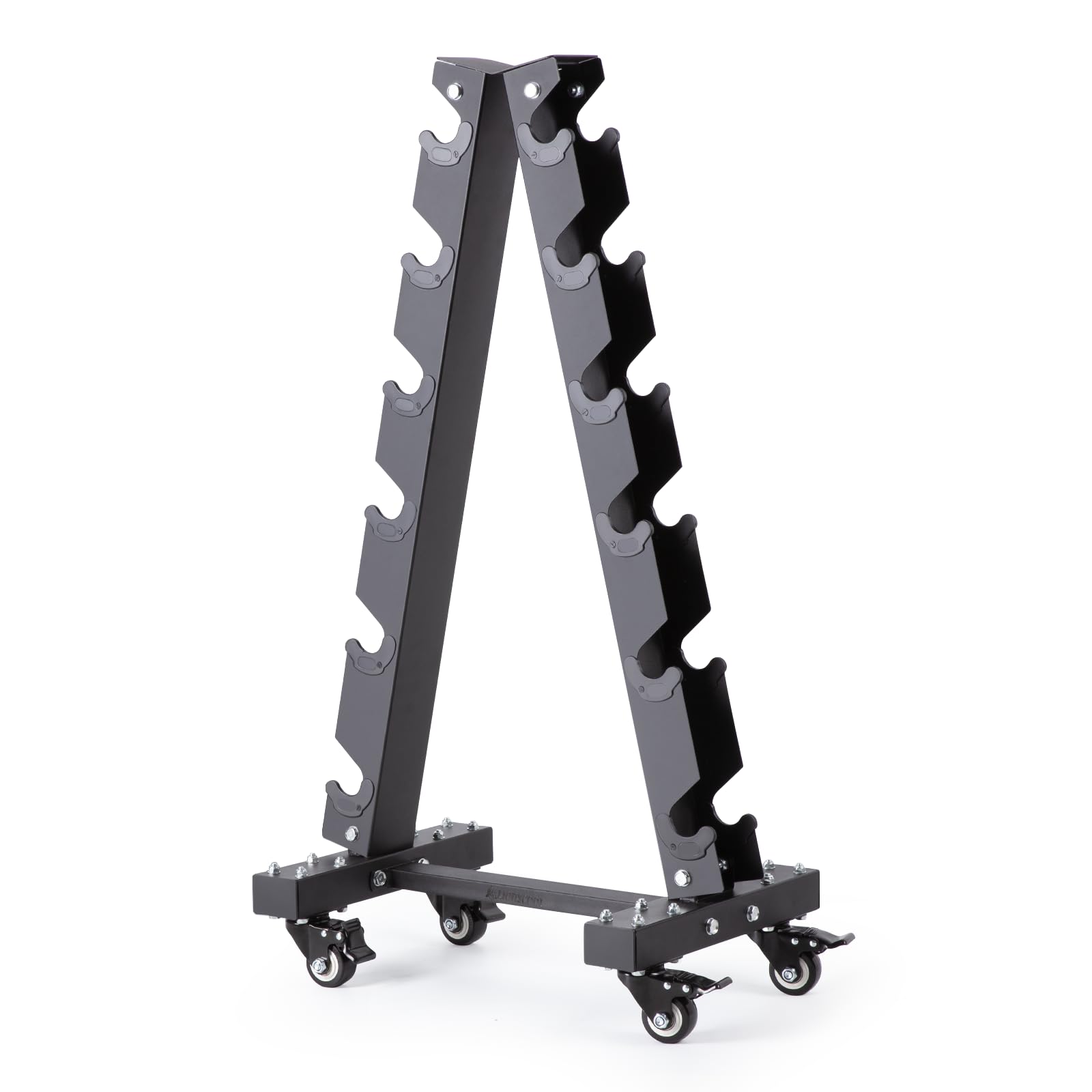 LIONSCOOL Dumbbell Rack Stand, 3/4/6 Tier A-Frame, Heavy Duty Dumbbell Holder, Portable Weight Rack for Home Gym (Stand Only) (6-Tier)
