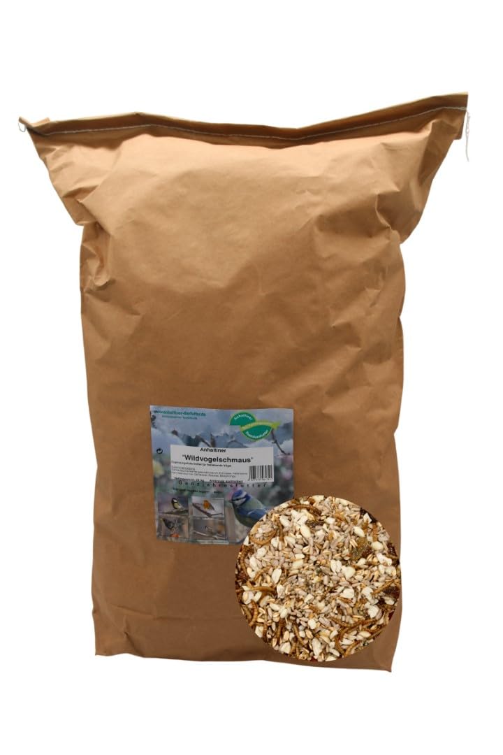 Anhaltiner Wildvogelschmaus 25kg - Premium Ganzjahresvogelfutter für Wildvögel