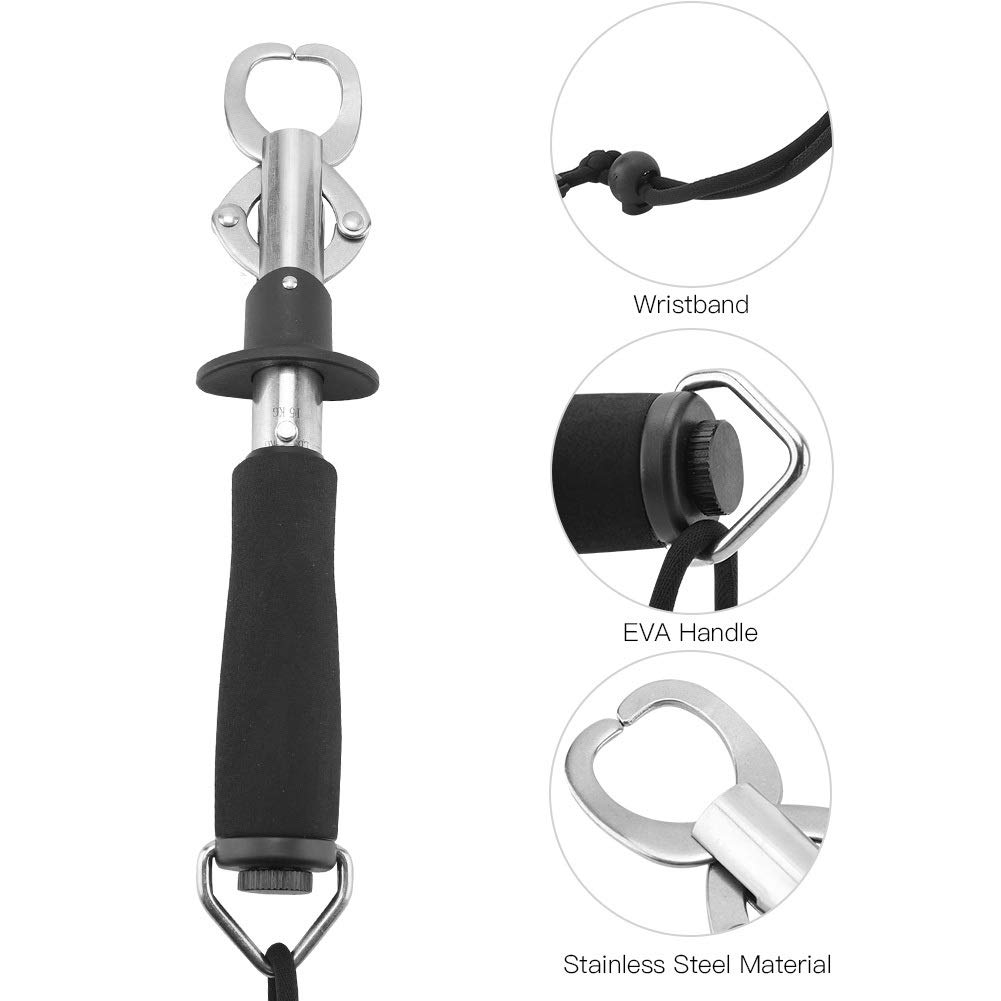 MAGT Fish Grabber Gripper per Pesca, 27 cm in Acciaio Inossidabile in EVA per Pesci di Grandi Dimensioni