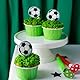 50 Stück Tortendeko Fussball Essbar, Esspapier Fußball Cupcake Topper, Fussball Deko Geburtstag Kinder, Muffin Kuchen Deko für Jungen Geburtstag Sport Themed Party Dekoration