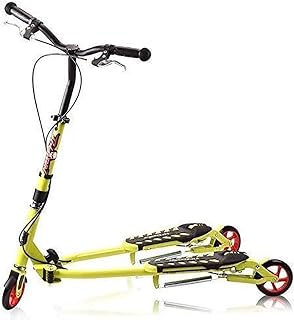 THj Scooters Kick Fast Folding Toddler for 5-12Yr Boy/Girl, Pu Wheel Adjustable Height Kick with Double Rear Brake, Max Load 100Kg (Color : Pink)