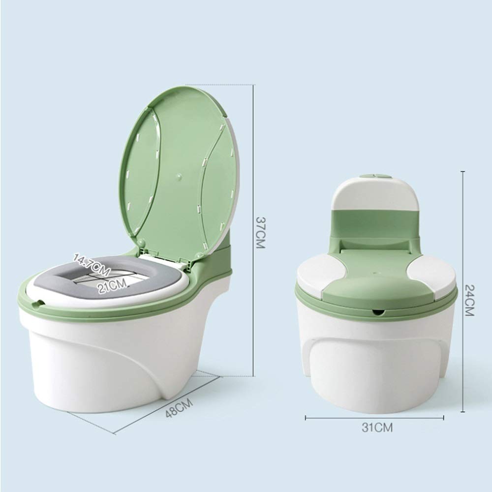 Sedia per vasino per simulazione di addestramento per toilette in plastica per bambini per bambini con coperchio per vasino gratuito(C)